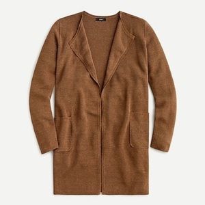 J Crew Juliette Collarless Sweater Blazer Light Pecan Size XS